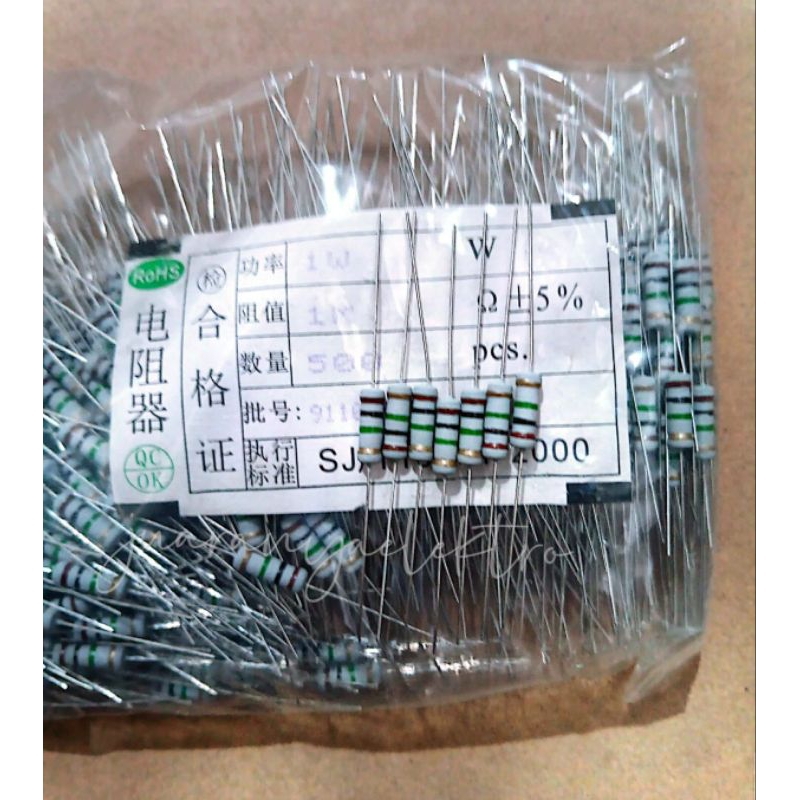 500 PCS R 1 WATT 1 MEGA OHM @RP 120