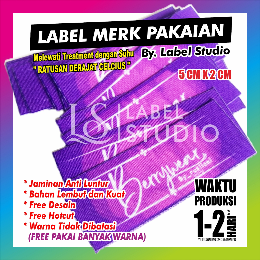 

( TERMURAH ) Label Baju | 5 CM X 2 CM | Label Hijab | Label Woven | Label Gamis | Label Kaos | Label Custom Nama | Free Desain | Free Potong | Woven Damask Subtitute | Label Murah | Label Merk | Label Nama Anak Pondok | Label Grosir | Label Brand