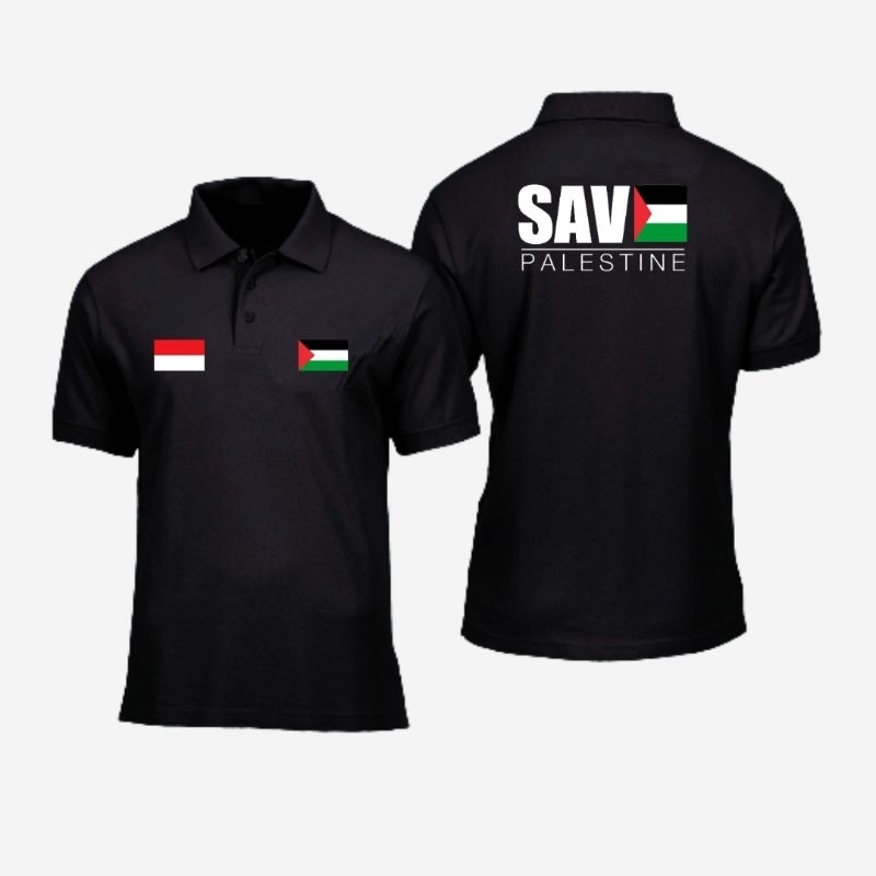 KAOS Krah Save Palestine kaos polo palestina