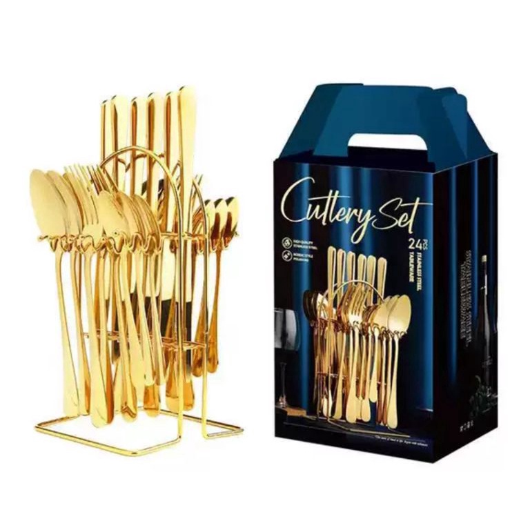 Terpercaya.. AVELINE SENDOK SULTAN SET / SENDOK SULTAN MARBLE GOLD/ SENDOK GOLD / CUTLERY SET / STAI