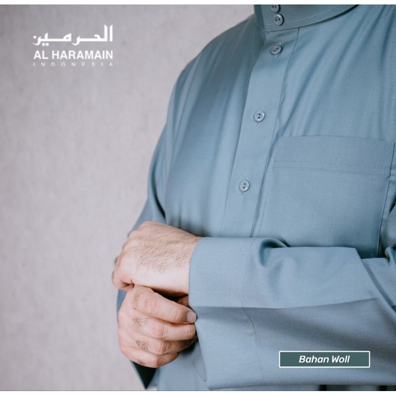 JUBAH ALHARAMAIN ORIGINAL  WOOL / WOLL PREMIUM NON MANSET