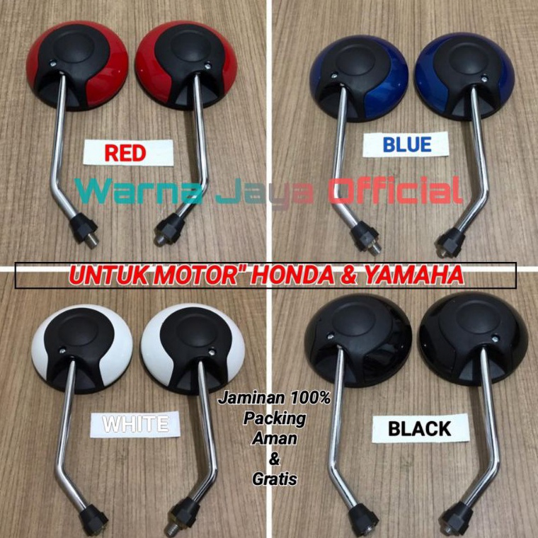 BEST PRODUCT UNTUK HONDA & YAMAHA Spion Standar Model New Scoopy Fi Chrome Sepion Spion Motor Bulat 