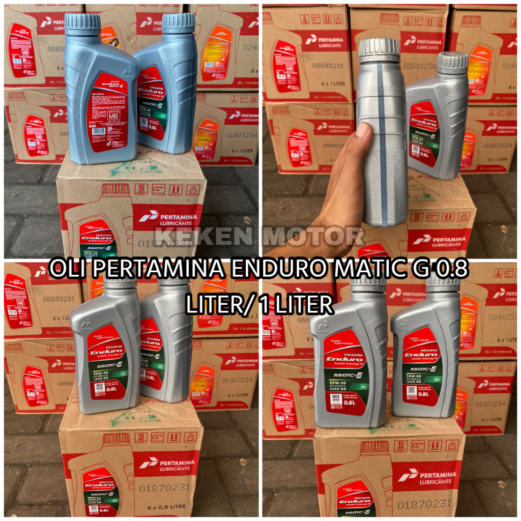 OLI PERTAMINA ENDURO MATIC G 20W-40 0.8L || OLI MOTOR ENDURO MATIC G BEAT, VARIO, MIO J, MIO, SCOOPY