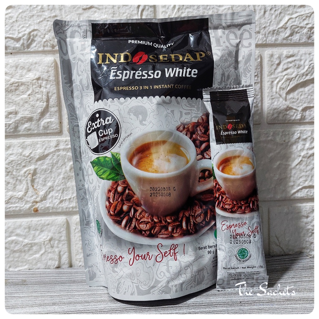 

Indosedap Espresso White 3in1 Instant Coffee Sachet