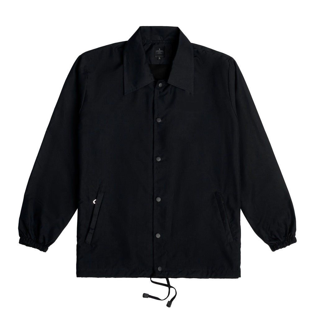 Jemssky - Jaket Coach Pria Polos Jaket Coach Wanita Quality Unisex Hitam