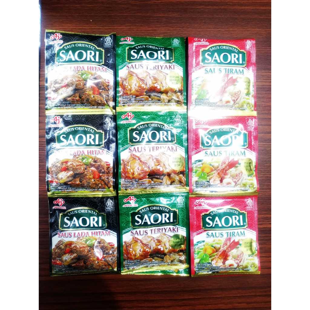 

Saori Tiram Teriyaki lada hitam 10 Sachet