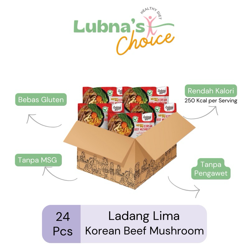 

Korean Noodle Ladang Lima 1 Dus Isi 24 Bungkus, Mie Korea Gluten Free