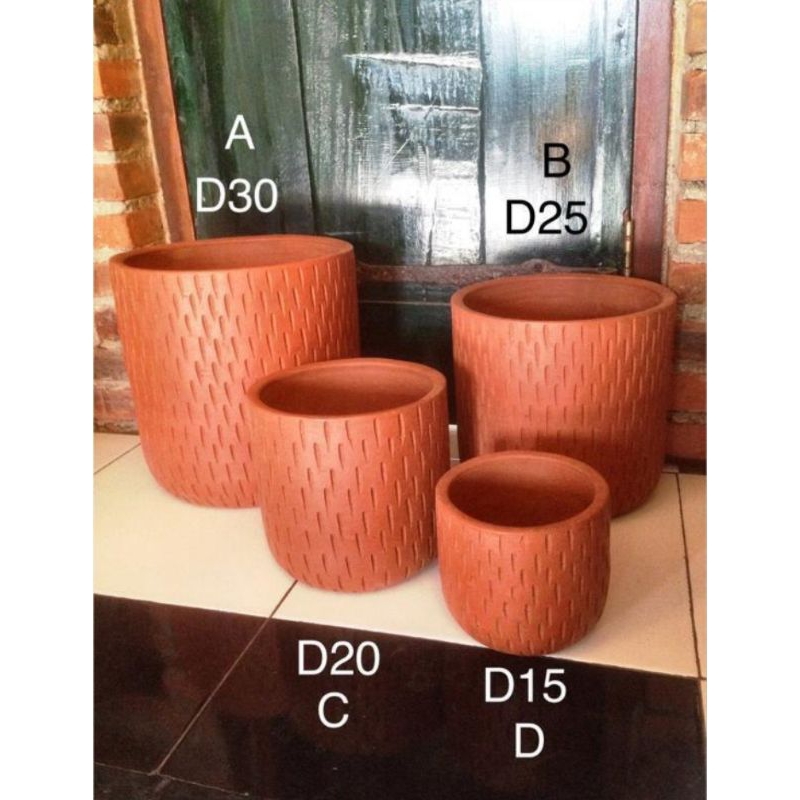 pot gerabah/pot tanah liat/pot teracota/pot bunga/vas bunga/dekorasi/jambangan/pot
