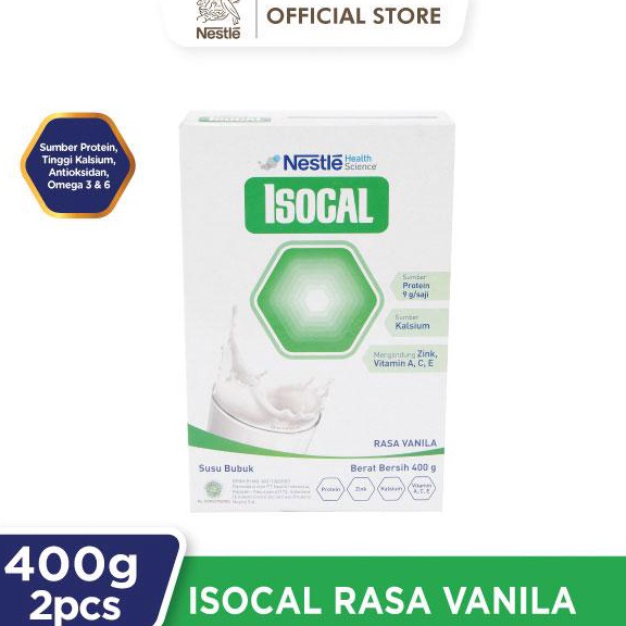 

[☯F84>] NESTLE ISOCAL Susu Bubuk Keluarga Vanila Kotak 400g x 2 Pcs Again