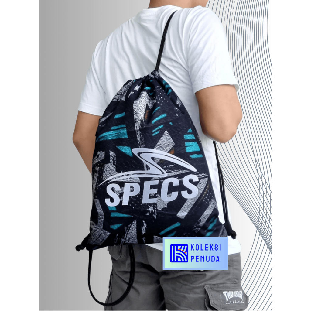 Tas Serut Futsal Bola Olahraga Gymsack String Bag Specs