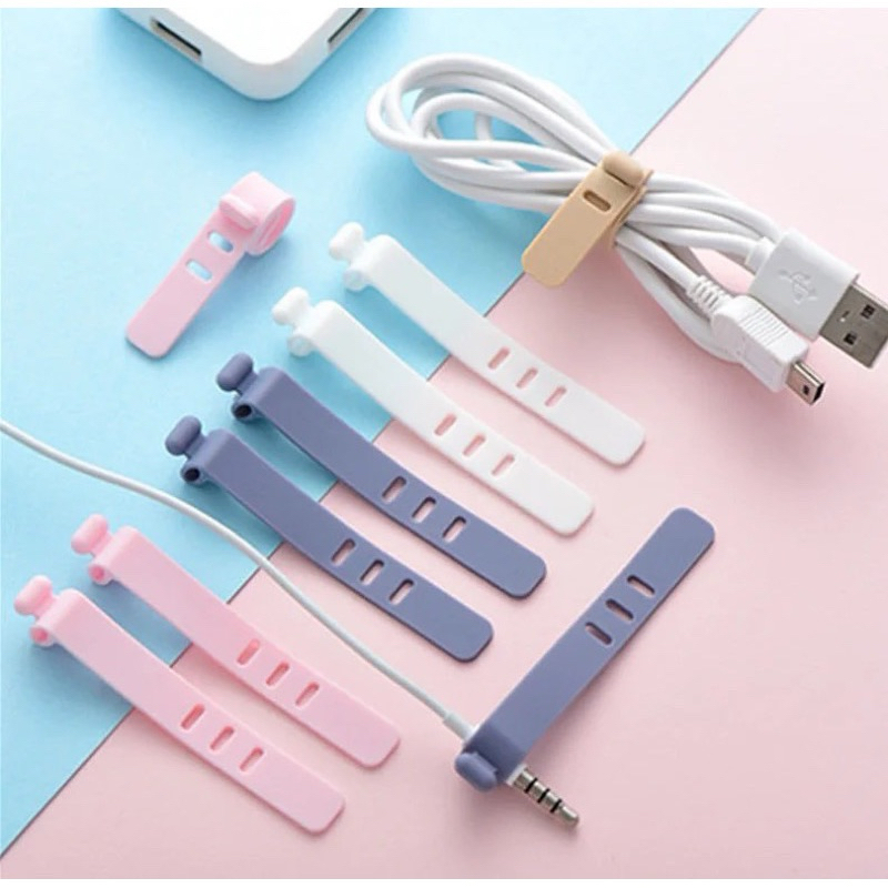 Tali Silicone Pengikat Kabel Charger / Pengikat Kabel USB / Silicone Kabel