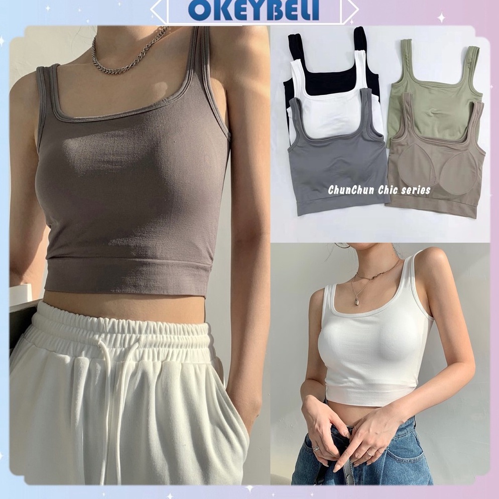 TREN TERBARU •OKEY BELI•BT568 Bh Sport Bra Gym Bra Olahraga Push Up Wanita Tanpa Kawat Elastis y