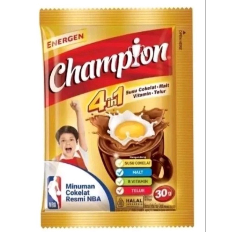 

[✮A58&] Energen Champion 4 in 1, 30 gram, susu coklat, 10 saset [266]