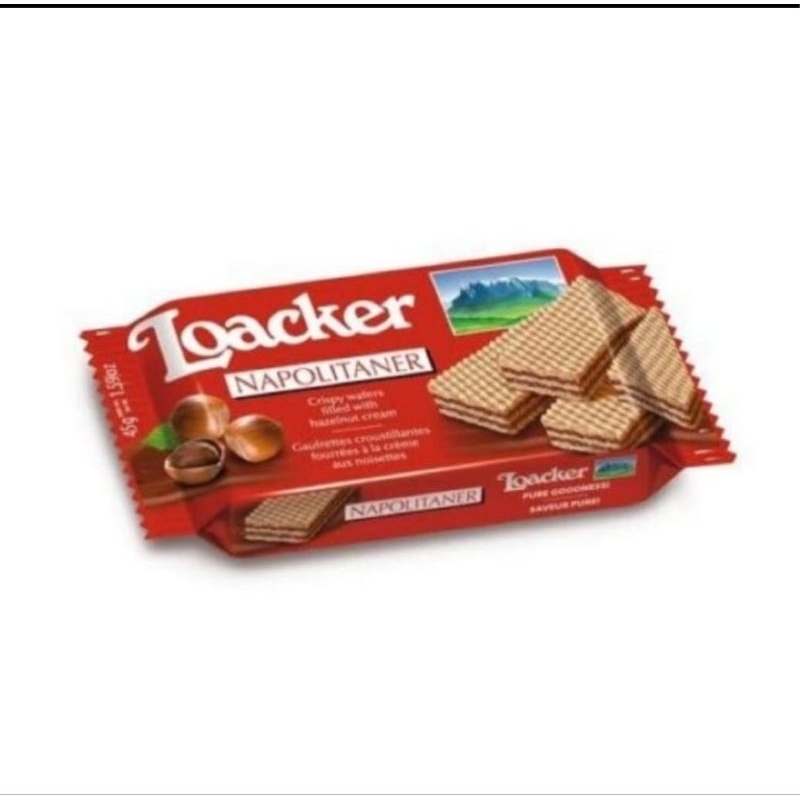 Loacker Wafer Napolitaner Hazelnut/Wafer Loacker Napolitaner 45gr