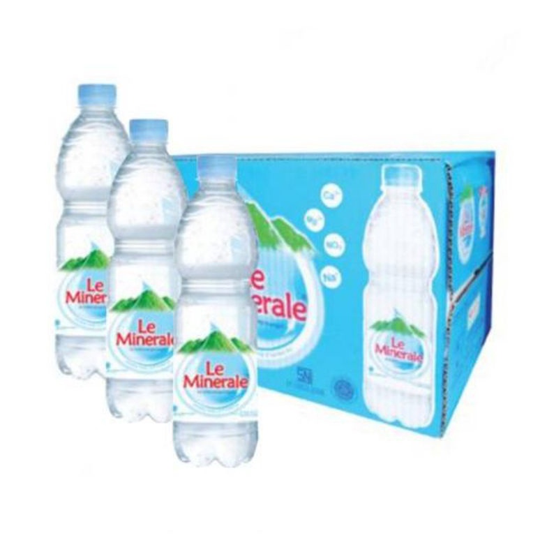 

LE MINERALE AIR MINERAL 600 ML ISI 24 BOTOL PER DUS Baru