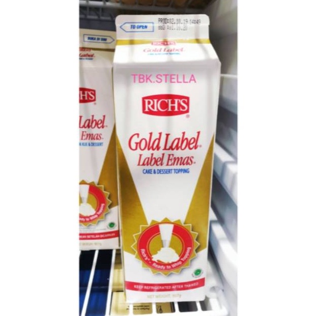 

61 RICH GOLD LABEL WHIPPING CREAM 907 GR Terbaru ┗(