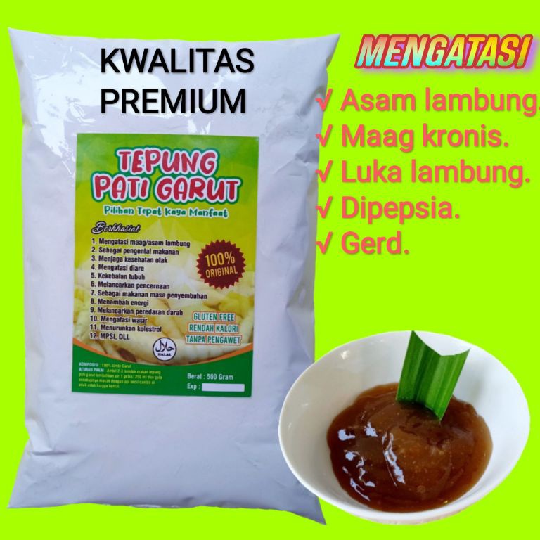 

[VJA46] Tepung Pati Garut Premium 1 Kg Tepung Garut Asli Obat Maag Asam Lambung Stock Banyak