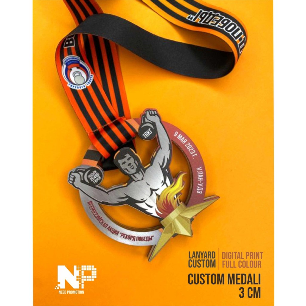 

Lanyard 3 cm Print Full Colour Plus Medali Aklirik Bentuk Karakter