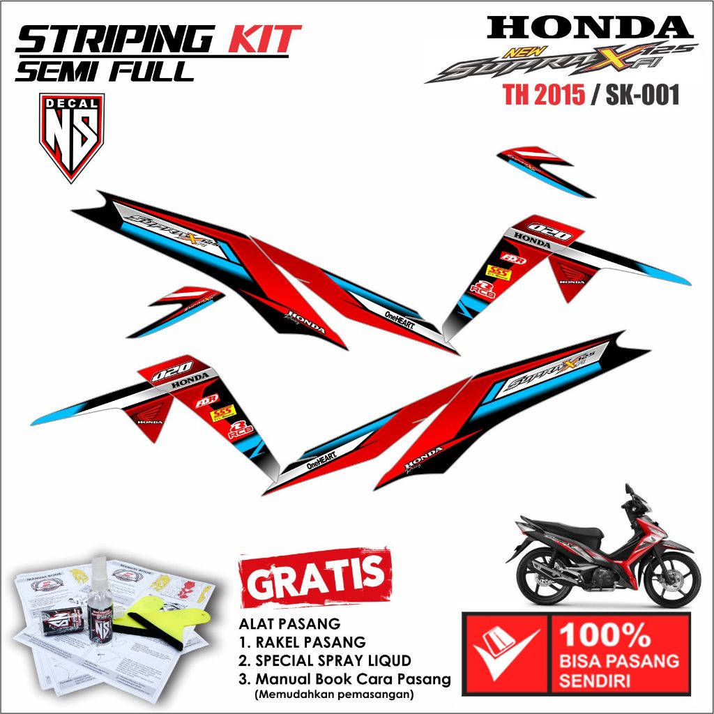 STRIPING SUPRA X 125 FI DESAIN VARIASI
