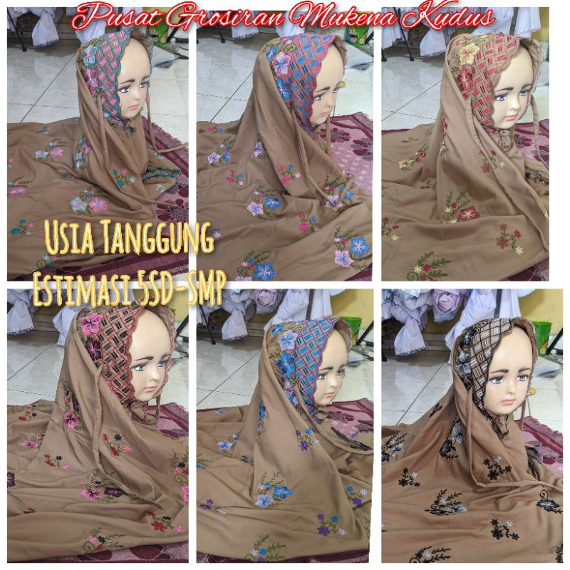 MUKENA TERUSAN BORDIR WARNA ANAK TANGGUNG SMP