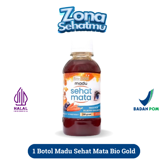 

Bio Gold Madu Sehat Mata Suplemen Bantu Atasi Mata Minus dan Silinder Ekstrak Wortel & Bilberry BPOM
