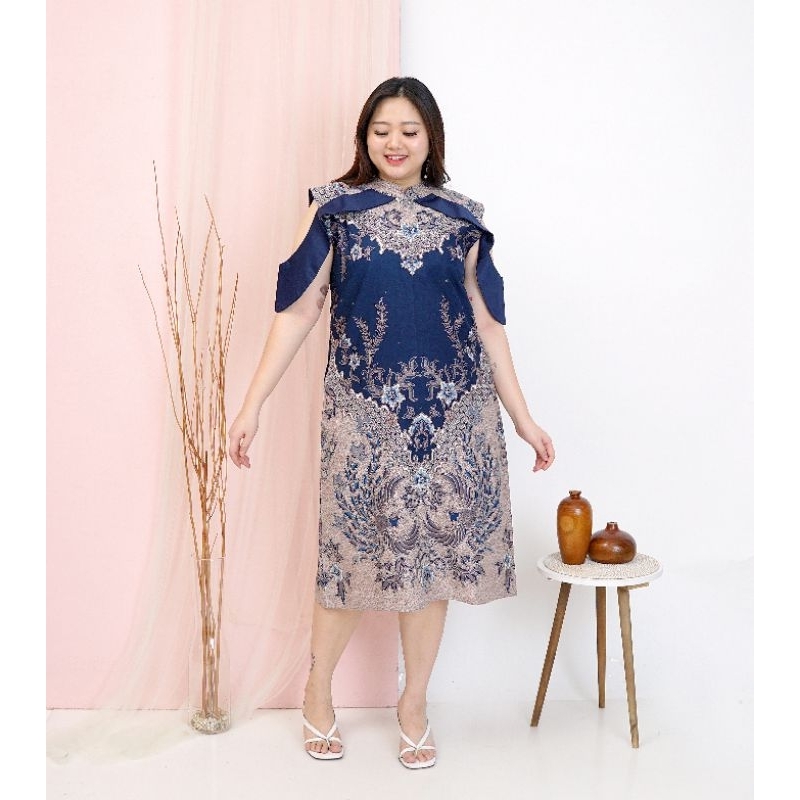 Daniera Dress Batik Bigsize Plussize Cheongsam Dress Jumbo