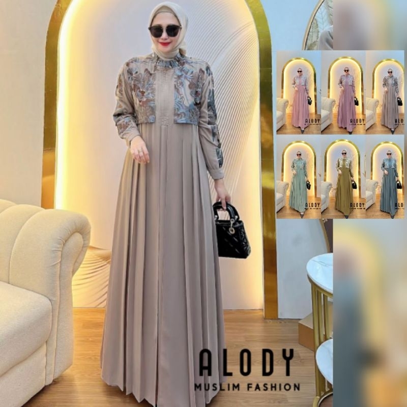 ALODY ANDIRA  Baju Dress Muslimah Andira Dress By Alody.