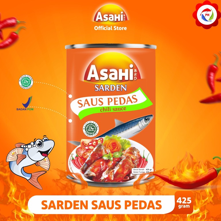 

Baru➞ Sarden AsaHi 425 gr Rasa Saus Pedas Ready ♪ヽ(