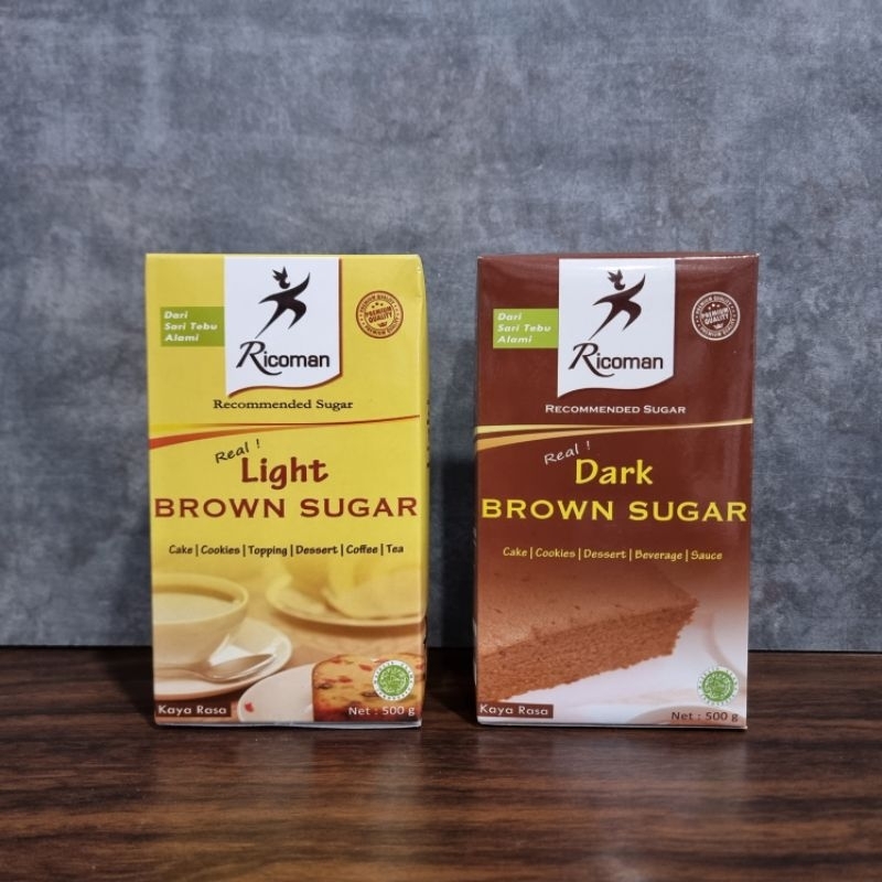 

ricoman brown sugar 500gr dark brown sugar light brown sugar baking sugar