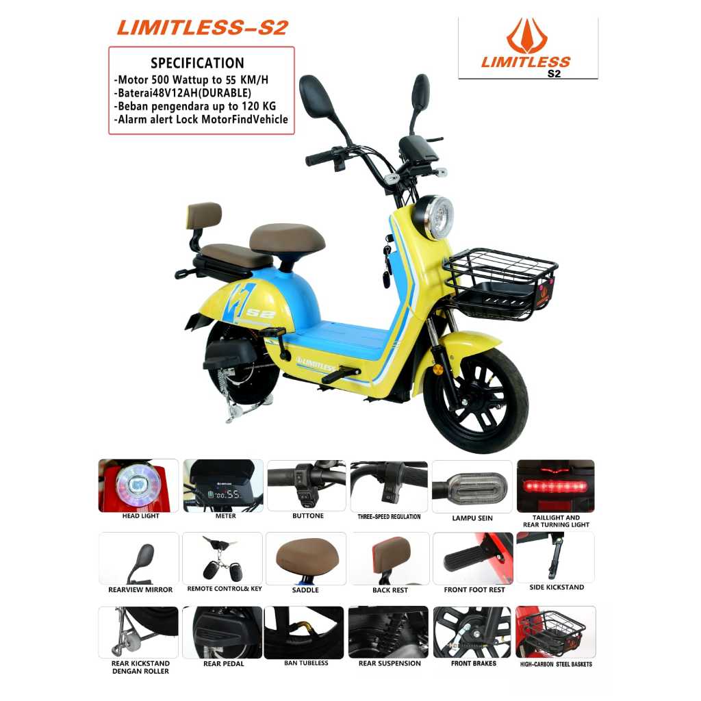 PROMO AKHIR TAHUN GRATIS ONGKIR KHUSUS JABODETABEK Selis S2 Lmitless Sepeda Listrik Murah
