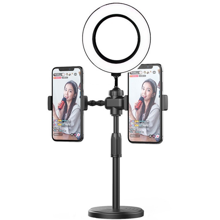 HOLDER MEJA 3 IN 1 GK-216 RINGLIGHT LAMPU 16 CM 2 HOLDER STAND LAMP HOLDER MEJA 3 IN 1 LIVE STREAMIN