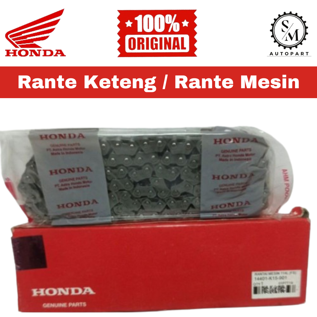 14401-K15-901 Rantai Mesin Kamprat Rante Keteng Motor ASLI HONDA Rantai Mesin (114L) (FS) – Old CB15
