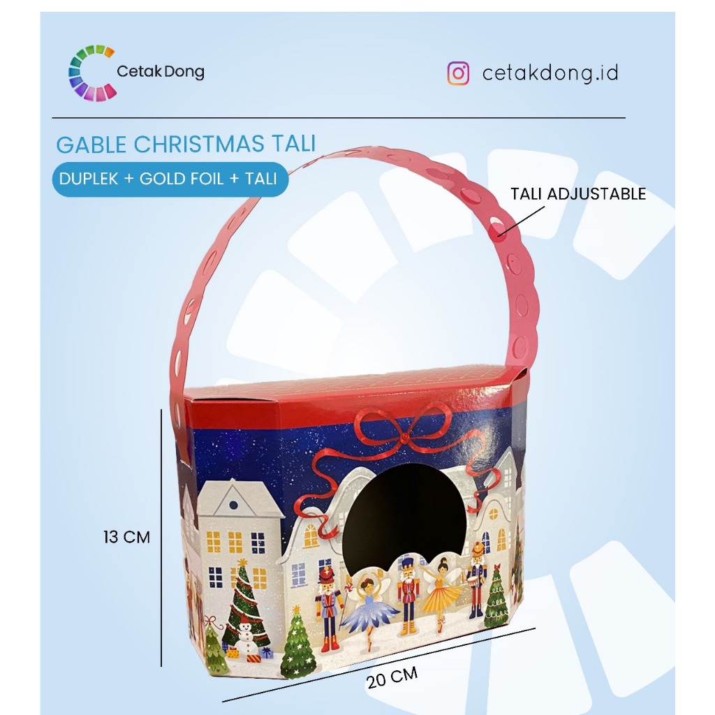 

Christmas Box Natal Dus Toples Kue Kering Kemasan Cookies DENGAN TALI