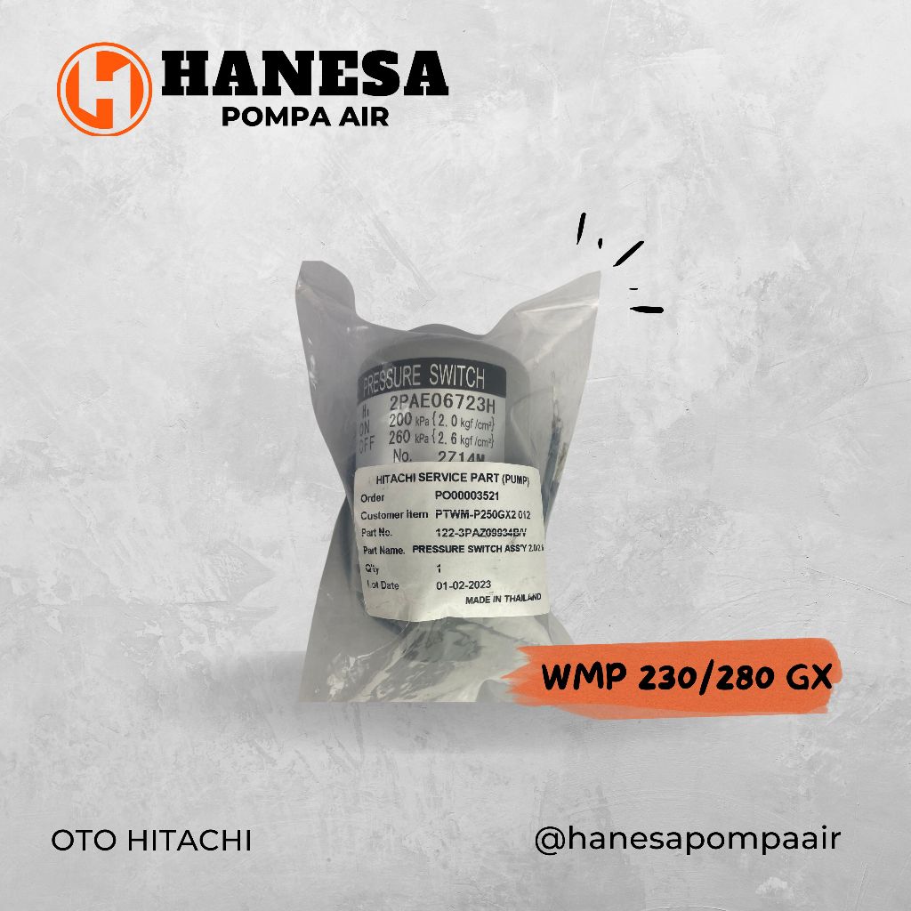 Otomatis Hitachi WMP 230/280 GX (Pressure Switch)