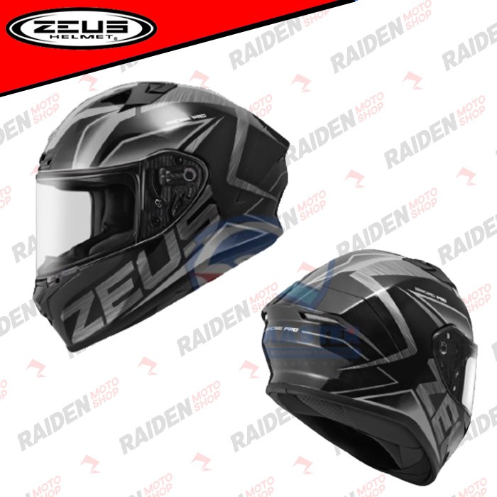 ZEUS ZS826 BK3 SILVER FULL FACE HELMET