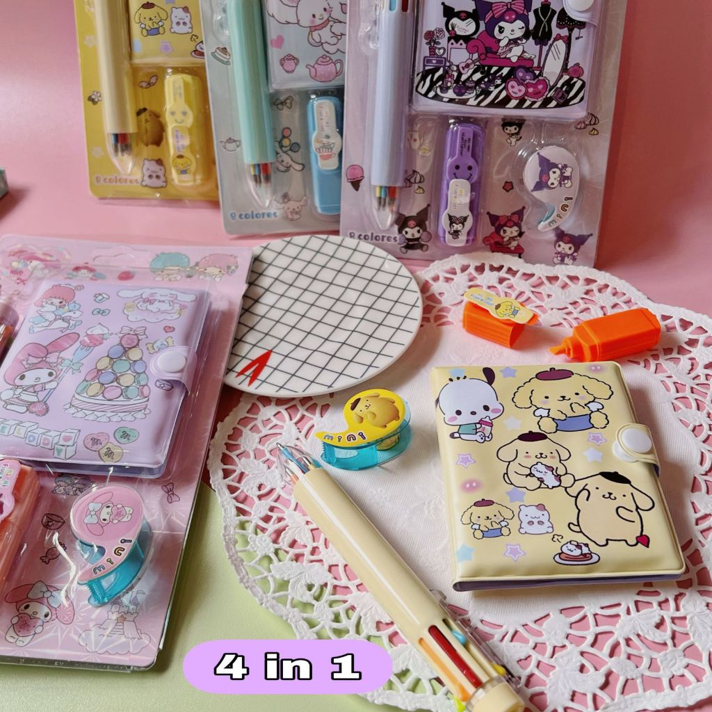 

Berkat toserba 1 Set Peralatan Tulis SANRIO isi Diary Pulpen stabilo solatip