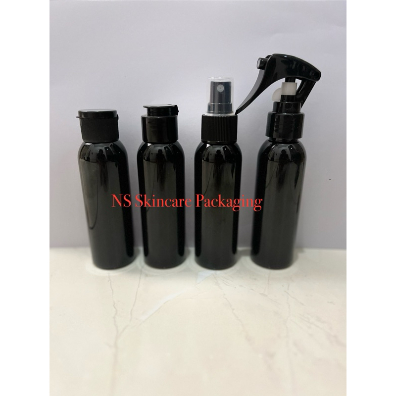 Botol spray, fliptop,, fliptop jamur,, triger 100ml hitam, botol 100ml hitam