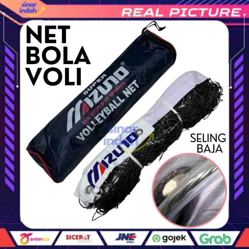 Net Voli Seling Besi Net Volly Net Volley Mizuno Net Jaring Voly Ball