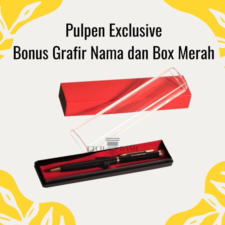 

Baru❁ Pulpen Exclusive Free Grafir Nama/Logo + Box - Pulpen Promosi keltm