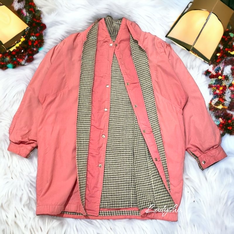Jacket & Coat Wool Parka Jacket Pink Jacket Musim Dingin Teba