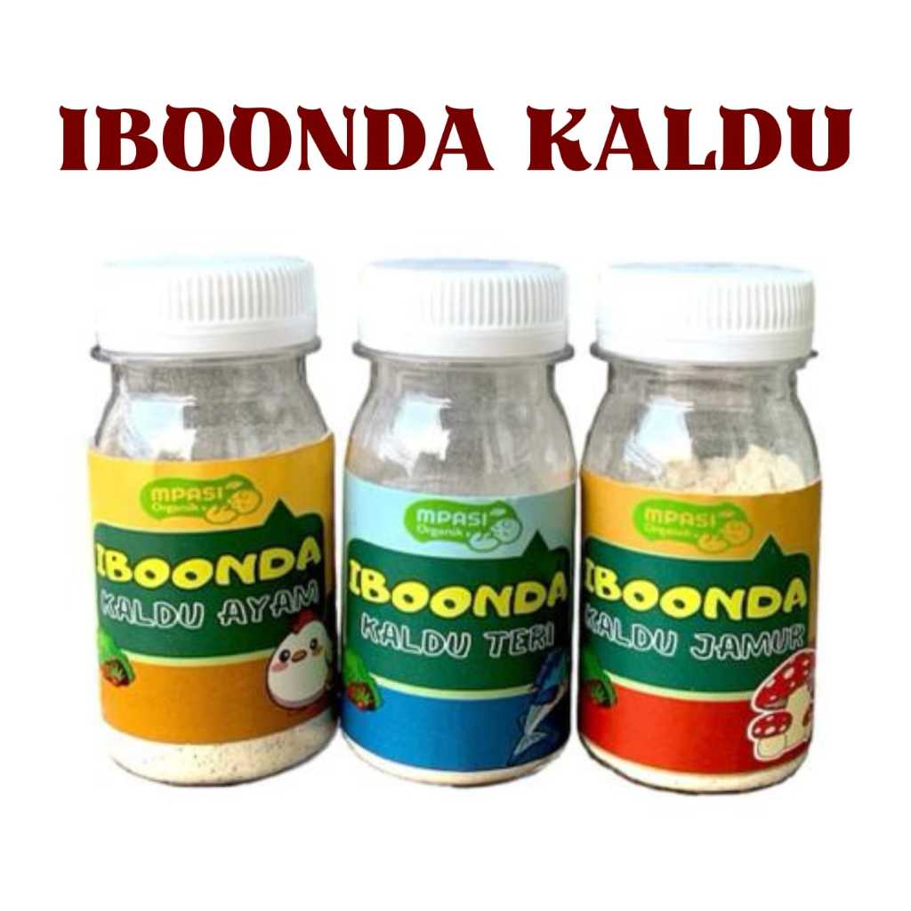

IBOONDA Kaldu MPASI Kaldu Bayi Non MSG Non Gulgar / Kemasan Repack 15gr / Kaldu Mpasi Bayi / Kaldu Bayi Sehat