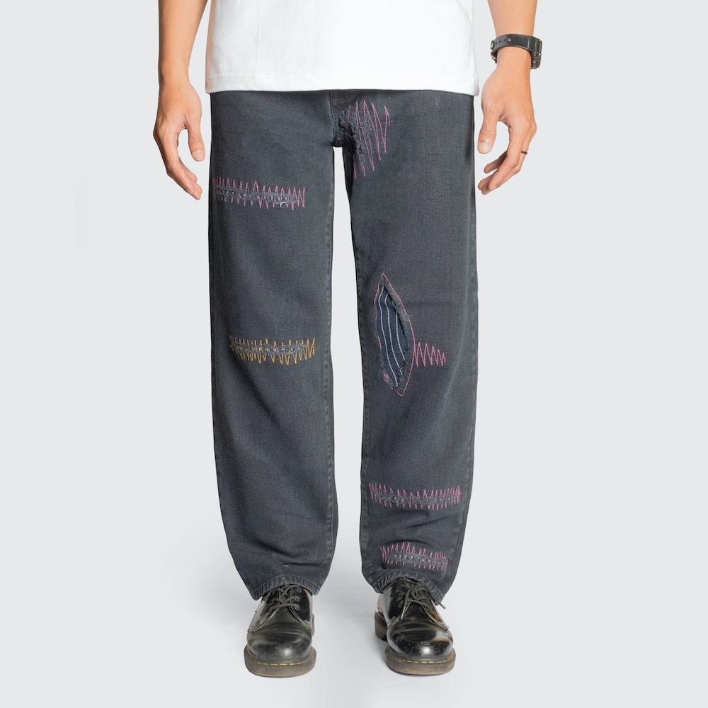 Vearst Denim Pants Slim Tapered Archer Black Washed
