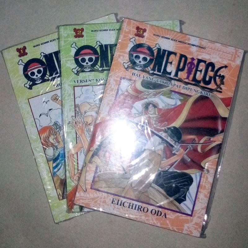 komik one piece edisi cetak ulang set vol 1-3 segel ori (total 3 buku)