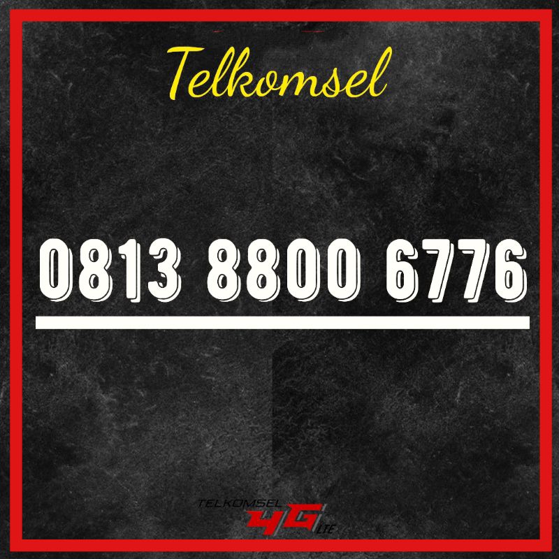 Nomor Cantik Perdana Simpati dari Telkomsel 0812 17 888 Jaringan 4G