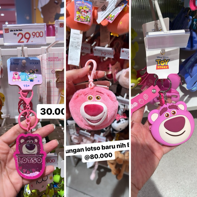 keychain Lotso Miniso x Sanrio | Keychain coin silicon lotso | gantungan kunci coin lotso