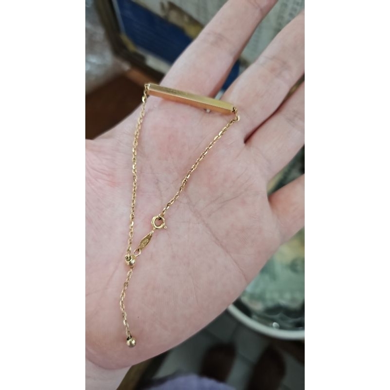 Gelang serut polos simple emas asli 375 8k 2 gram kado besar kecil
