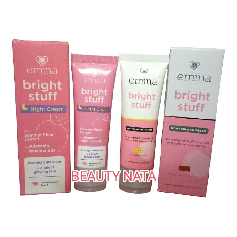 Paket Cream Pelembab Siang dan Malam Emina Bright Stuff Original/BPOM/Terbaru/Terlaris