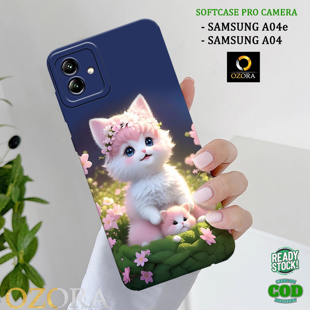 OZORA - Case Samsung Galaxy A04e / A04 Terbaru - Fashion Case Kucing Lucu - Casing Hp Samsung A04e /
