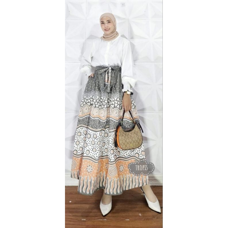 Rok panjang model payung / rok batik warna