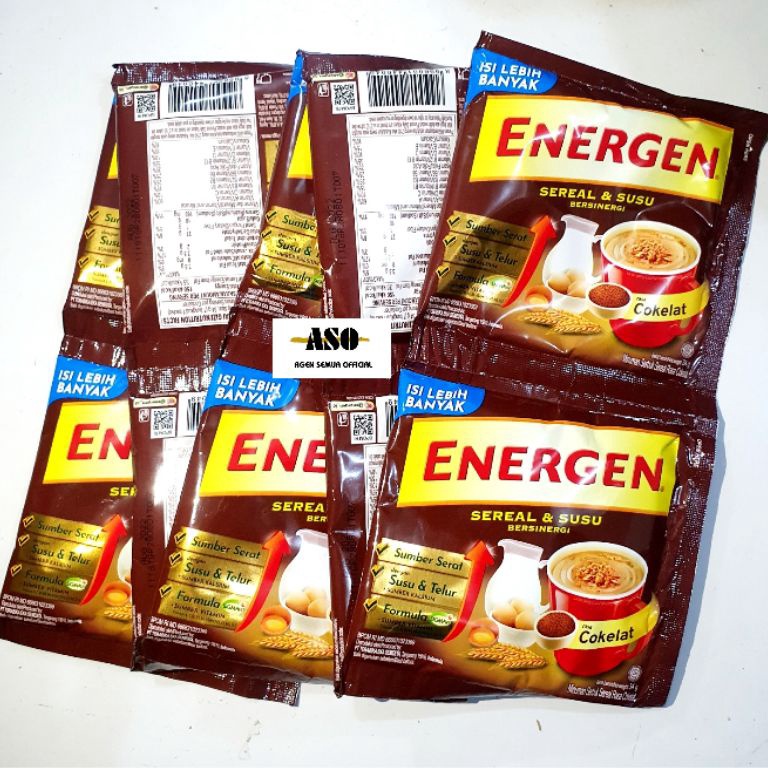 

[♚Q43➤] ENERGEN COKLAT 32g RENCENG KEMASAN BARU ISI LEBIH BANYAK ( ISI 10 ) Hari ini